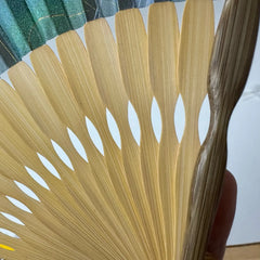 Details of fan frame of a Chinese silk phoenix folding fan