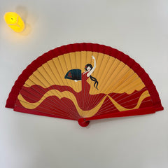 Hand-Painted Spanish Fan -- Flamenco