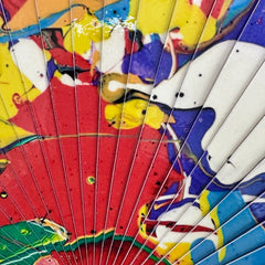 Hand-painted Spanish Fan -- Rhapsody in Hue