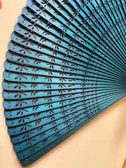 Details of a green touqing bamboo fan
