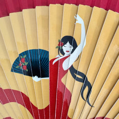 Hand-Painted Spanish Fan -- Flamenco