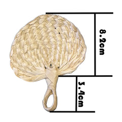 A palm leaf fan with size number on the side